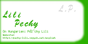 lili pechy business card